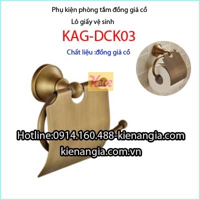 Móc giấy vệ sinh đồng giả cổ KAG-DCK03