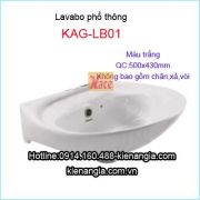 Lavabo phổ thông màu trắng KAG-LB01