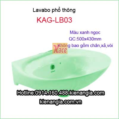 Lavabo phổ thông màu xanh ngọc KAG-LB03