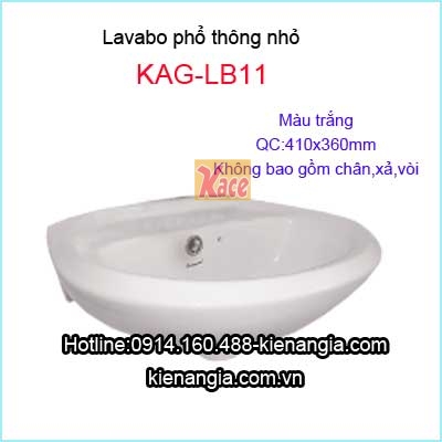 Lavabo phổ thông nhỏ màu trắng KAG-LB11