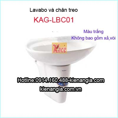 Lavabo và chân treo màu trắng KAG-LBC01