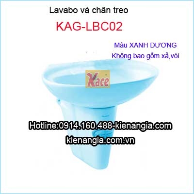 Lavabo và chân treo màu xanh biển KAG-LBC02