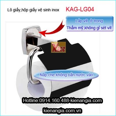 Lô giấy,Hộp giấy vệ sinh Inox KAG-LG04