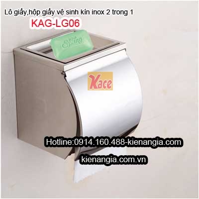 Hộp giấy vệ sinh Inox KAG-LG06
