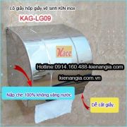 Hộp giấy vệ sinh kín bằng inox KAG-LG09