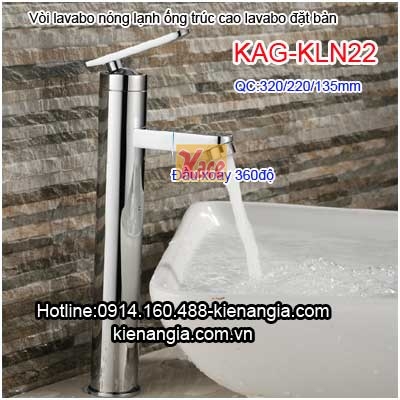 Vòi lavabo nóng lạnh ống trúc đặt bàn KAG-KLN22