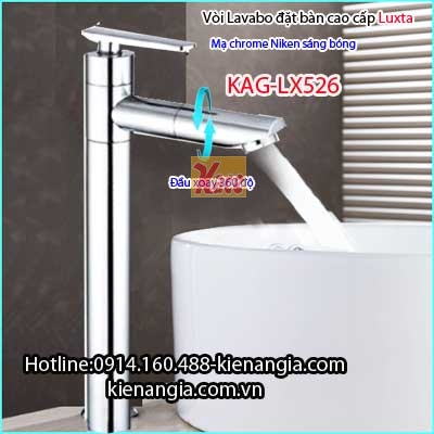 Vòi lavabo xoay 360 độ đặt bàn Luxta KAG-LX526
