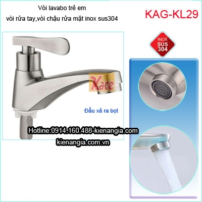 Vòi rửa tay trẻ em inox sus304 KAG-KL29