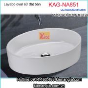 Chậu lavabo oval nổi giá rẻ KAG-NA851