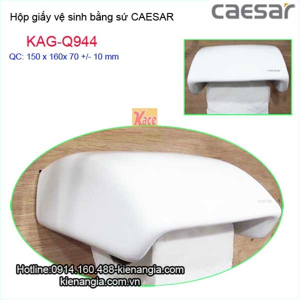 Hộp giấy vệ sinh bằng sứ CAESAR Q944