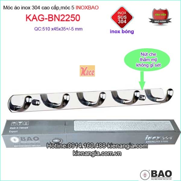 Moc-5-inox304-moc-ao-phong-tam-inox-Bao-KAG-BN2250-4