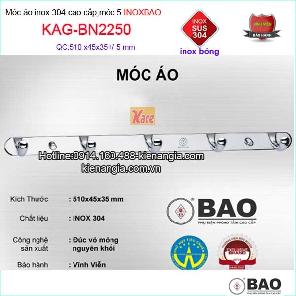 Moc-5-inox304-moc-ao-phong-tam-inox-Bao-KAG-BN2250-5