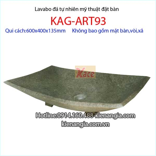 Lavabo mỹ thuật bằng đá tự nhiên KAG-ART93
