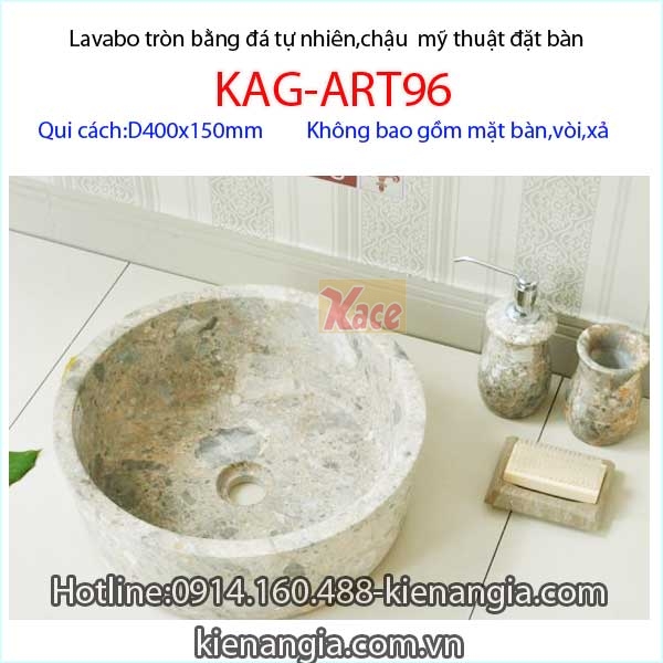 Lavabo nổi bằng đá tự nhiên KAG-ART96