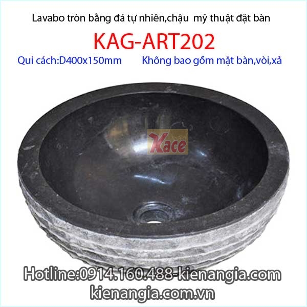 Lavabo đặt bàn đá tự nhiên KAG-ART202