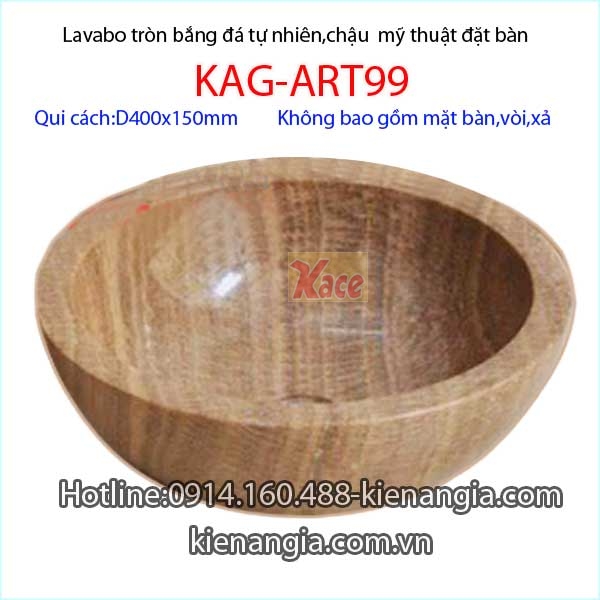 Chậu đá tự nhiên tròn KAG-ART99