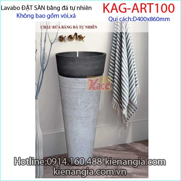Lavabo đá tự nhiên đặt sàn KAG-Art100