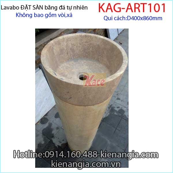 Lavabo đá tự nhiên đặt sàn KAG-Art101