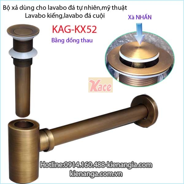 Bộ xả lavabo đồng thau KAG-KX52