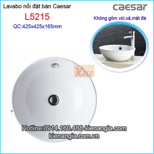 Lavabo tròn đặt bàn CAESAR L5215