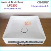 Lavabo vuông đặt bàn CAESAR LF5252