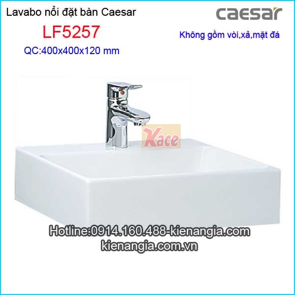 Chậu vuông đặt bàn Caesar LF5257 BM2023