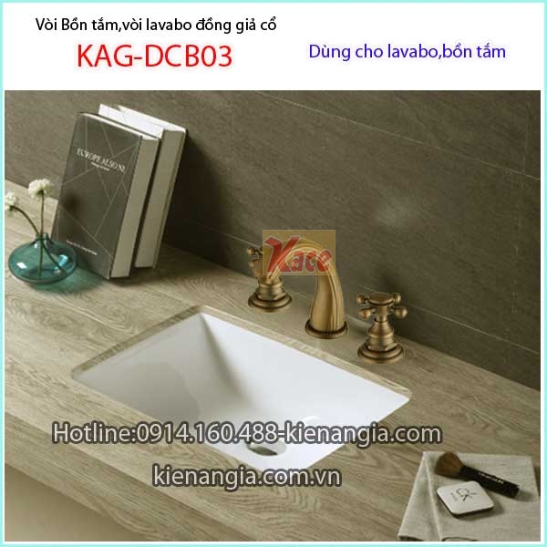 Vòi lavabo,vòi bồn tắm đồng giả cổ KAG-DCB03