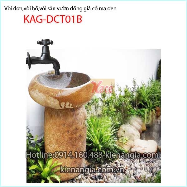 Vòi đơn,vòi xả nước,vòi sân vườn đồng giả cổ mạ đen KAG-DCT01B