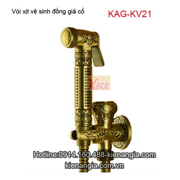 Vòi vệ sinh đồng giả cổ KAG-KV21