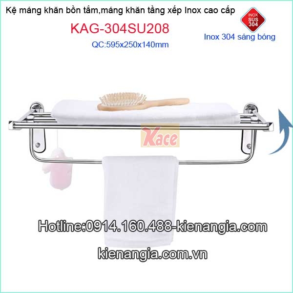 Máng khăn bồn tắm đa năng Tovashu KAG-304SU208