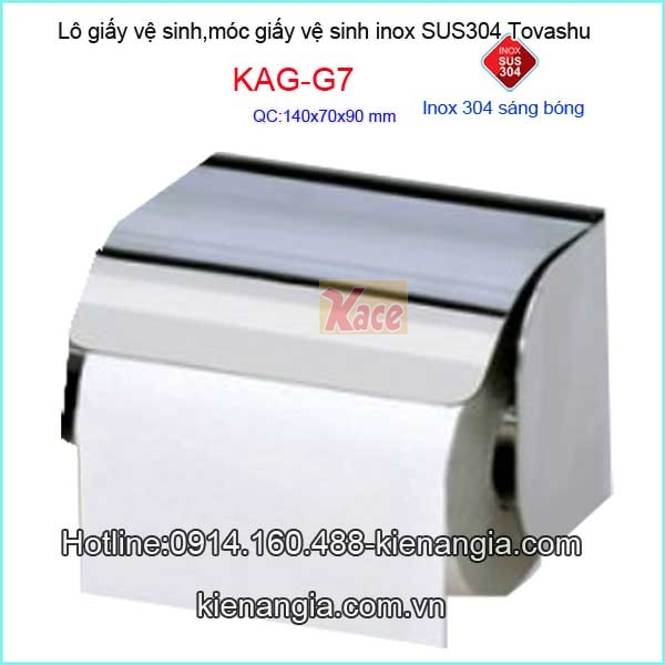 Lô giấy vệ sinh Tovashu bằng inox 304KAG-G7
