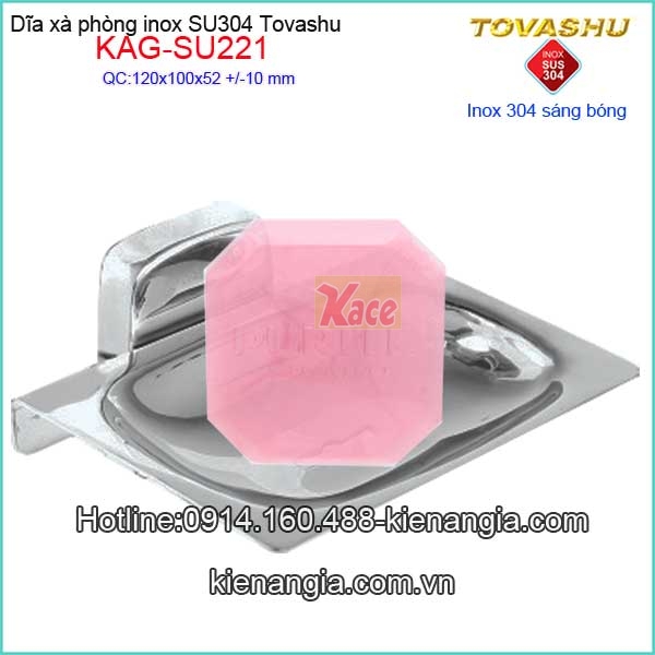 Dĩa xà phòng inox 304 Tovashu KAG-SU221