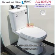 Bệt két rời Inax công nghệ Aqua INAX-AC808VN