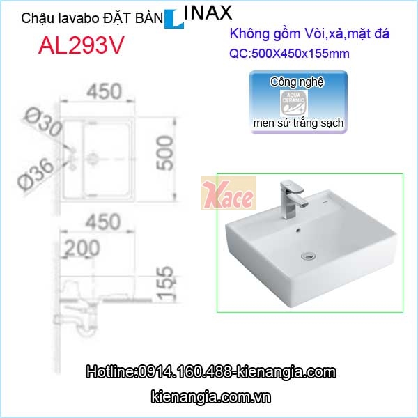 Chau-lavabo-vuong-dat-ban-Inax-AQUA-CERAMIC-AL293V-1