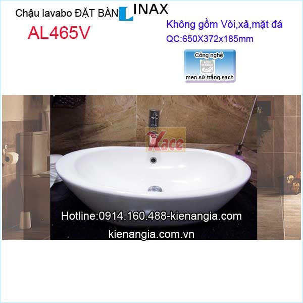 Chậu lavabo đặt bàn Aqua ceramic Inax AL465V