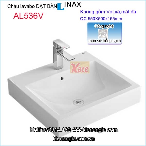 Chau-lavabo-vuong-dat-ban-Inax-AQUA-CERAMIC-AL536V