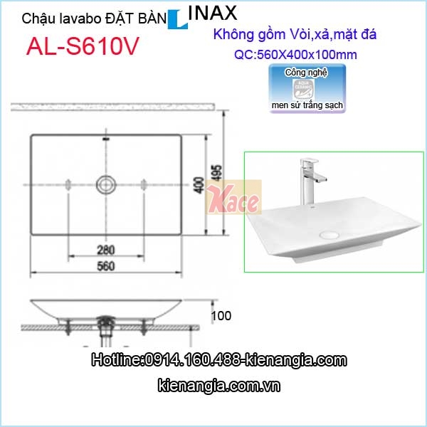 Chau-lavabo-vuong-dat-ban-Inax-AQUA-CERAMIC-AL-S610V-1