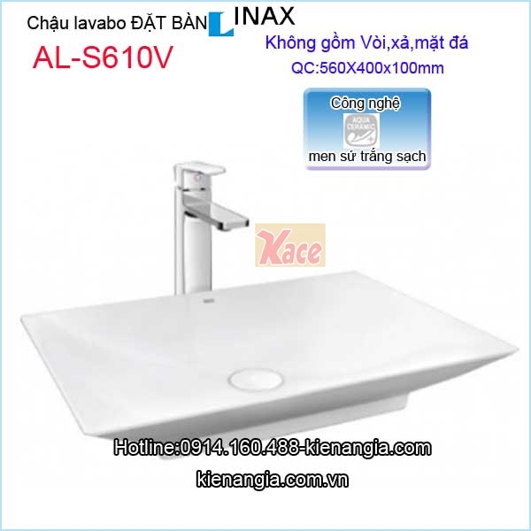 Chau-lavabo-vuong-dat-ban-Inax-AQUA-CERAMIC-AL-S610V