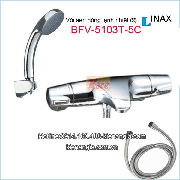 Vòi sen tắm nhiệt độ tự động Inax BFV-5103T-5C