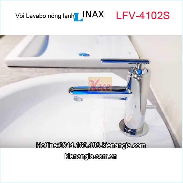 Vòi chậu lavabo nóng lạnh Inax LFV-4102S