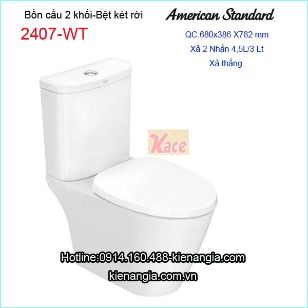 Bồn cầu 2 khối American Standard-2407-WT