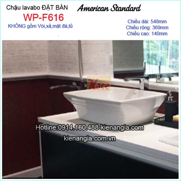 Chậu lavabo đặt bàn American Standard WP-F616