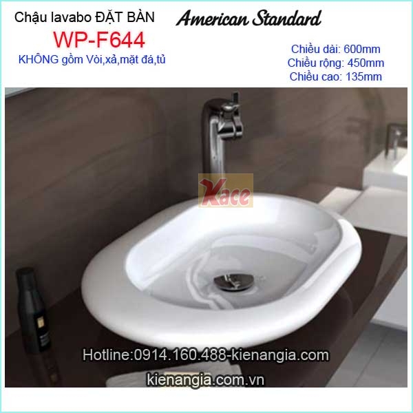 Chậu lavabo đặt bàn American Standard WP-F644