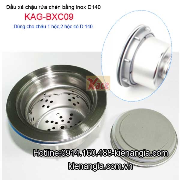KAG-BCX09-Dau-xa-inox-D140-chau-rua-chen-1-hoc-KAG-BCX09-3