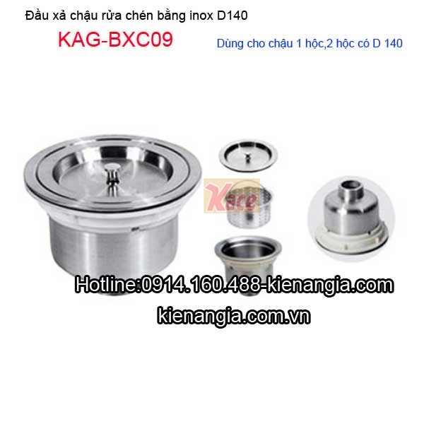 KAG-BCX09-Dau-xa-inox-D140-chau-rua-chen-nhap-khau-KAG-BCX09