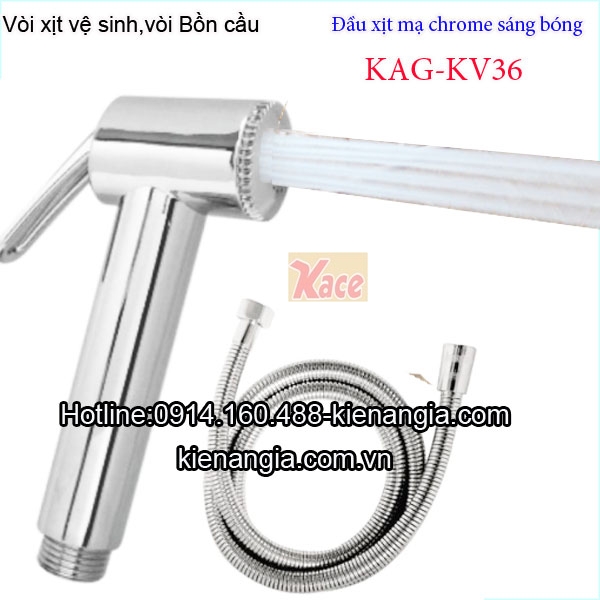 Vòi xịt vệ sinh mạ chrome sáng bóng KAG-KV36
