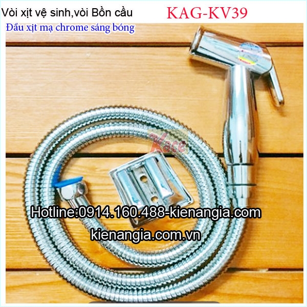 Vòi xịt vệ sinh mạ chrome sáng bóng KAG-KV39