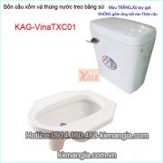 Bồn cầu xổm thùng nước treo tay gạt  giá rẻ KAG-VinaTXG01