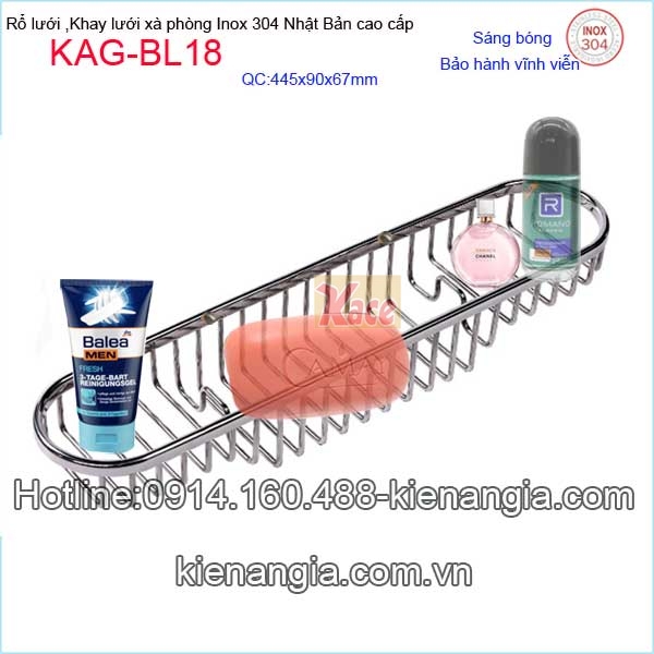 Rổ lưới xà phòng inox 304 Nhật Bản KAG-BL18
