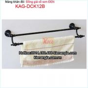 Máng khăn đôi đồng giả cổ đen KAG-DCK12B